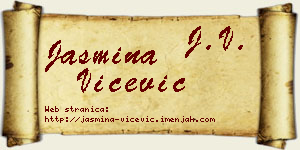 Jasmina Vićević vizit kartica